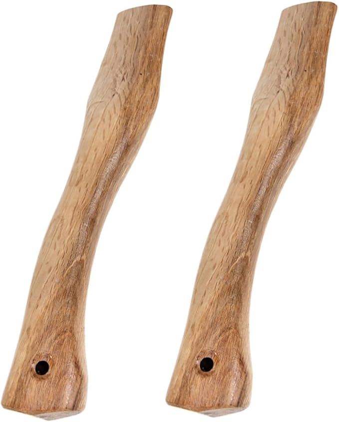 POPETPOP 8pcs Wooden Axe Replacement Handle Grip Wood Handle for Axe Types Easy to Install Comfortable to Hold