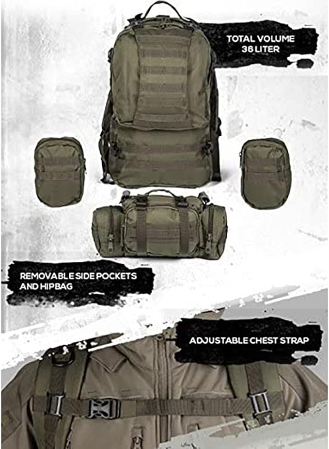 Mil-Tec Assembly 36 L Defense Packs Olive Drab 36L 14045001
