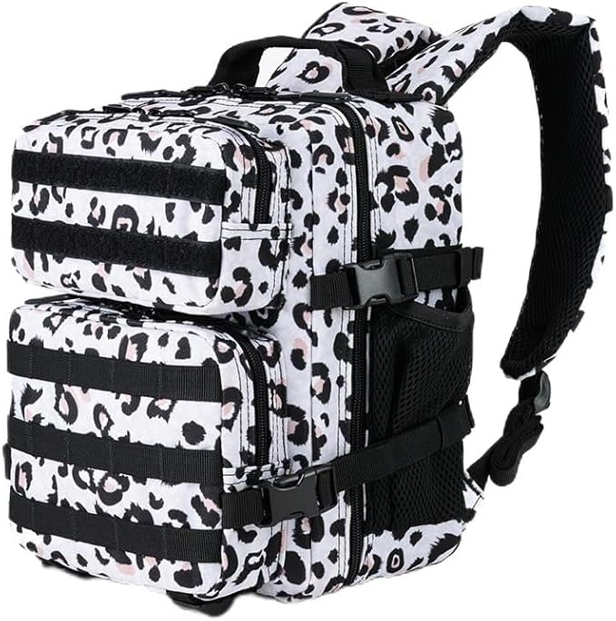 Jungle Leopard 9L Tactical Backpack for Men and Women Gym Outdoor Bag Travel Hiking Rucksack with Bottle Holder(Pattern)
