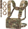 Tactical Pouches Chest Pack with Triple Magazine InsertMOLLE Chest Rig with Placard Hook Loop