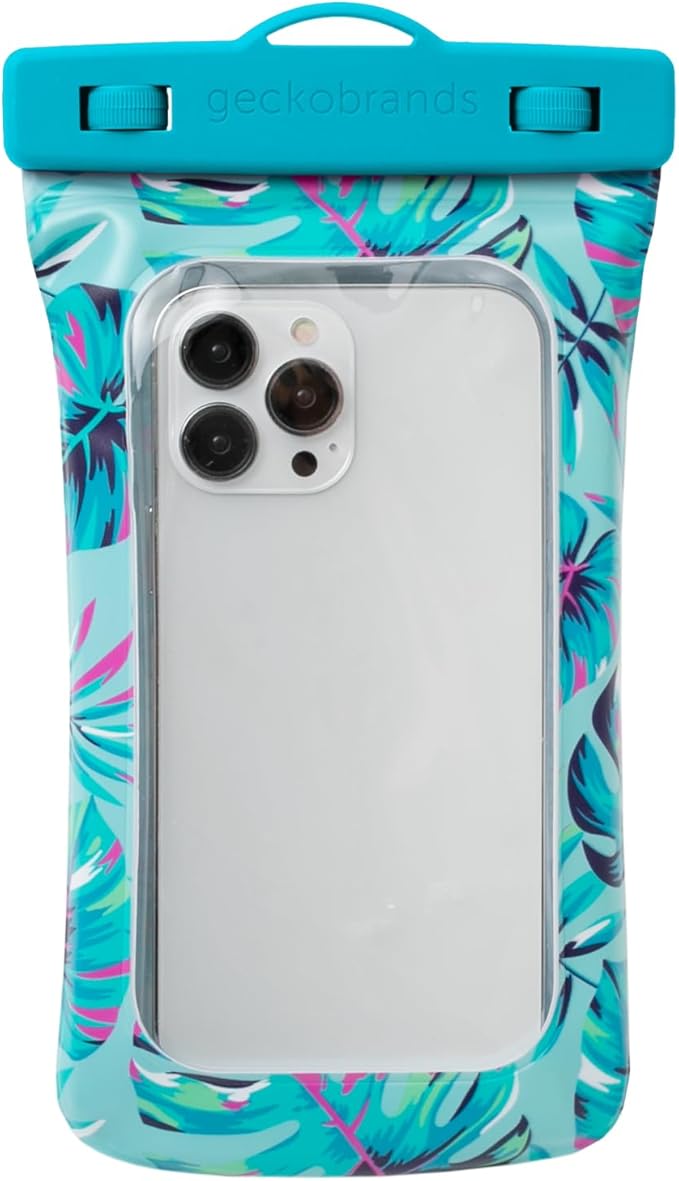 geckobrands Float Phone Dry Bag - Waterproof &amp Floating Phone Pouch – Fits Most iPhone and Samsung Galaxy Models