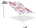 Beach Canopy with Windproof Ropes &amp Sandbags Beach Tent Sun Shade Sun Shelter for Camping Trips Fishing Backyard Fun or Picnics Butterfly