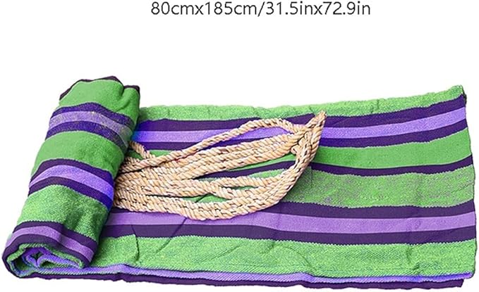 Portable Hammock Portable Swing Bed Hammock Cotton Canvas Camping Hammocks for Outdoor Beach Garden Backyard for Backpacking Beach (Color : White Transparent Brown)