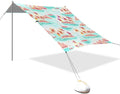 xigua Palm Tree Beach Tent Sun Shelter with Carrying Bag - Silver Coated Oxford Fabric Beach Canopy for Beach Camping Fishing - Includes Windproof Ropes Sandbags &amp Stakes