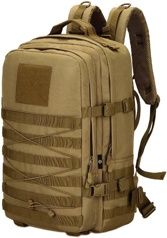 Jungle Leopard 45L Backpack Tactical Hunting Molle Rucksack Travel Hiking Camping Climbing Sport Large Shoulder Bag(CB)