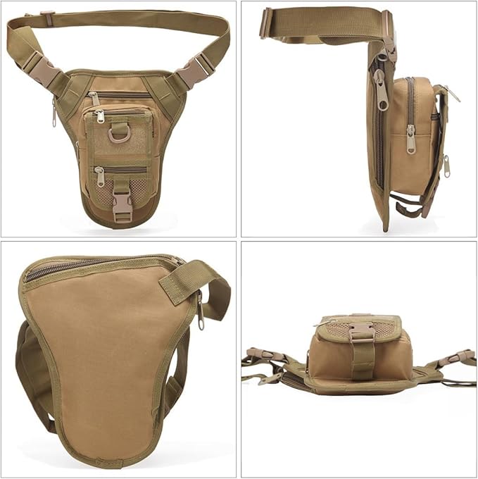 Multi-Purpose Tactical Drop Leg Bag for Men Tactical Thigh Pack Military Utility Pouch Cross Over Leg Outdoor Cycling Hiking Thigh Bag