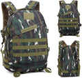 Tactical Backpack Military Molle Hiking 36-55L Camouflage outdoor sports bag black and green camouflage