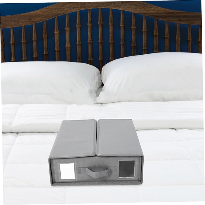 LABRIMP Foldable Storage Bin Box for Bed Blankets Capacity Bedding Organizer Zipper Closure Compact Design for Underbed and Closet