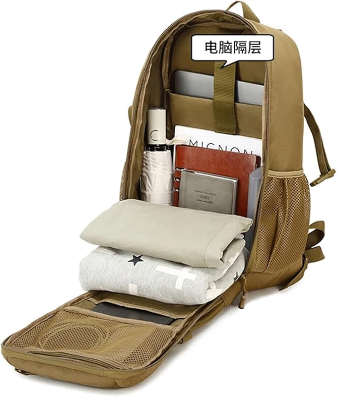Genérico Compatible For Outdoor Tactical Backpacks Large Capacity Waterproof Multi Functional Backpack Trekking Camping(Kaqise)