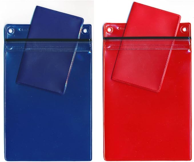 StoreSMART - Fisherman &amp Boating Wallet Set - 2 Plastic Zippered Wallets w/Lanyards 2 Plastic Folding Card Holders