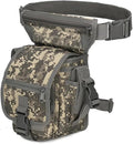 Tactical Drop Leg Bag Men Thigh Waist Fanny Pack Hunting Accessories Molle Gun Bag Hiking Traveling Camping Thigh Pouch(ACU)