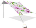 Beach Canopy with Windproof Ropes &amp Sandbags Beach Tent Sun Shade Sun Shelter for Camping Trips Fishing Backyard Fun or Picnics Magnolia Flowers