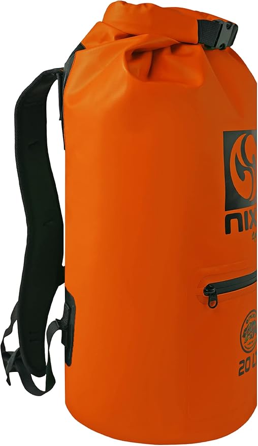 NIXY Premium 20L/30L Dry Backpack Accessory - Spacious Waterproof Storage Solution for All Your Outdoor Adventures Paddleboarding Kayaking Camping &amp More (Orange 30L)