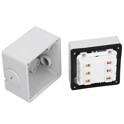 Outdoor Power Isolator - 500V On-Off Switch with Rotary Control Socket and Accessories (3P40A)