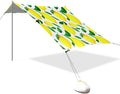 xigua Lemons Beach Tent Sun Shelter with Carrying Bag - Silver Coated Oxford Fabric Beach Canopy for Beach Camping Fishing - Includes Windproof Ropes Sandbags &amp Stakes