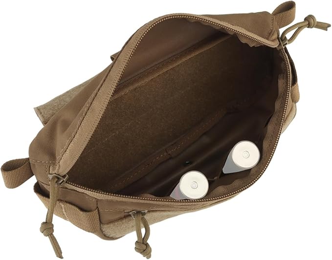 Dual Purpose Airsoft Drop Pouch Tactical Plate Hanger Fanny Bag Abdominal Dangler Hunting Vest(BK)