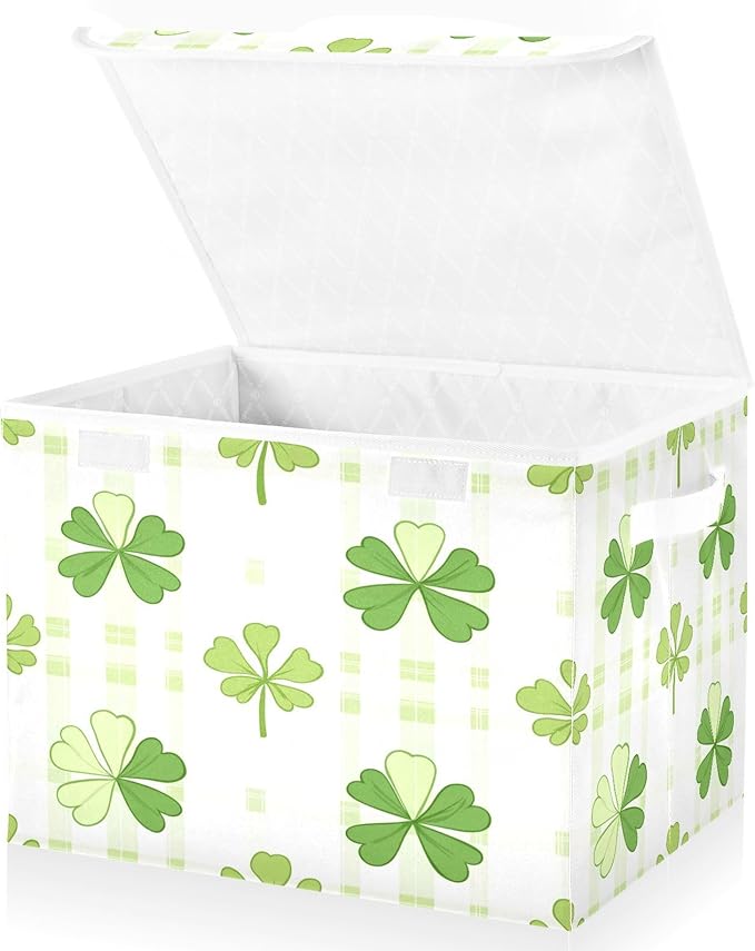 Lucky Straw Fabric Storage Bins with Lids and HandleFoldable Storage Bins with LidsCloset Organizers for Clothes Storage Room Organization Office Storage Chest Organizer