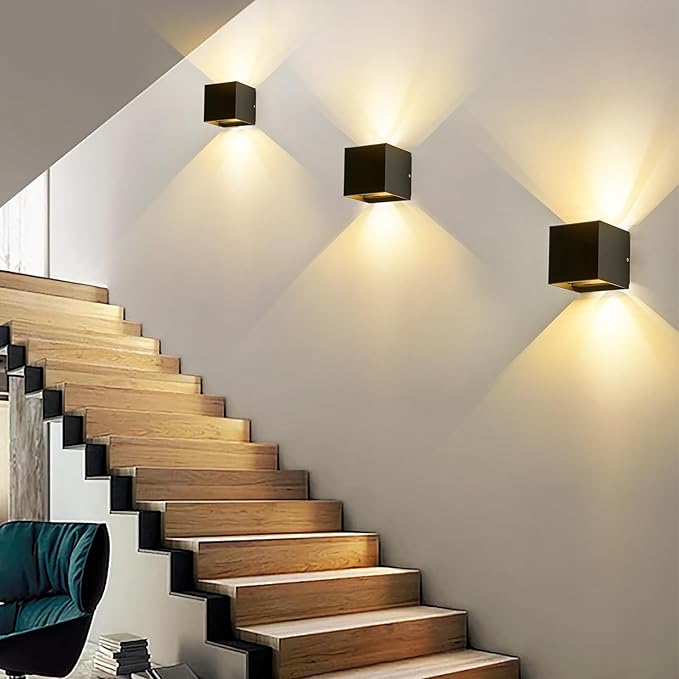 LANFU Dimmable Lighting 2700K|3500K|6000K LED Wall Sconce for Outdoor Light Fixture20W 100-110V House Garden Lights Outdoor Front Door Wall Lights Waterproof （2 Pack）