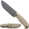 Off-Grid Knives - TRACKER-X3 Fixed Blade Knife Cryo D2 Blade Steel G10 Scales Kydex Sheath OG Lo-Pro Belt Attachment Camping Bushcraft Hunting Survival (Coyote)