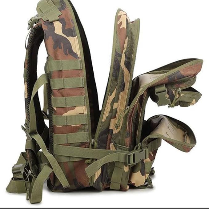 Hiking Backpack Oxford Military Camouflage Backpack for Backpack for Work、School、Camping、HuntingSize：50 * 30 * 28cm(Green)