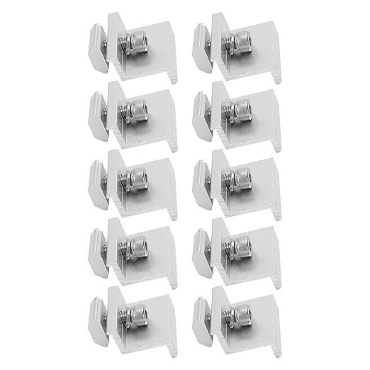 Solar Panel Z Bracket Mounting Clamps 10 Pack Aluminum Alloy 40mm PV Panel Pressing Block for Rooftop RV Trailer Installation
