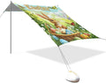 Happy Easter Eggs Spring Bunny Beach Tent Sun Shelter Set UPF50+ UV Protection 10.5 x 9.19 FT Camping Shade Canopy with Sandbags Sand Anchors Carrying Bag and Others