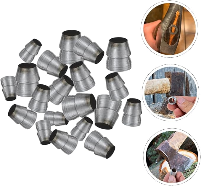 Angoily 80pcs Safety Round Handle Kit High-tensile Conical for Hammer Axe Sledge Reinforcement Accessories for Tool Handles Easy to Install