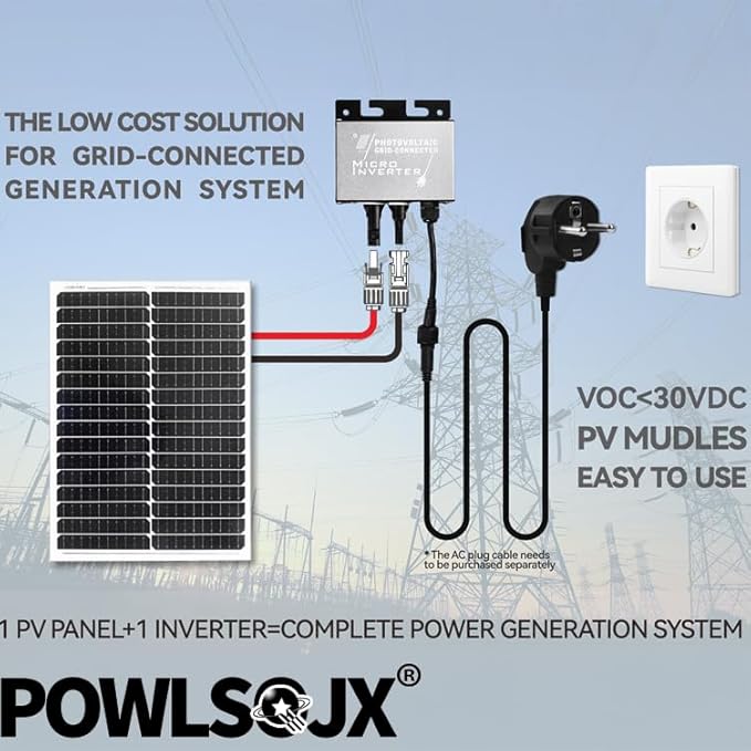 Solar Grid Tie Micro Inverter MPPT Smart Micro PV System 180W 500W 700W DC 18V-50V to AC Output 180-256VAC Auto (200W)