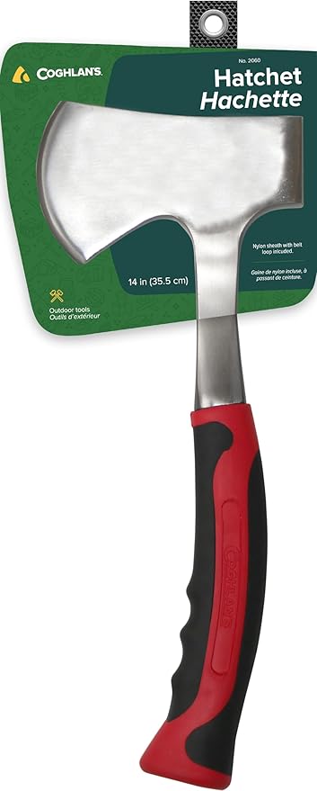 Coghlan's Camping Hatchet 14 – Lightweight Durable Outdoor Axe for Chopping Wood Splitting Logs Bushcraft and Backpacking Adventures Essential Survival Tool