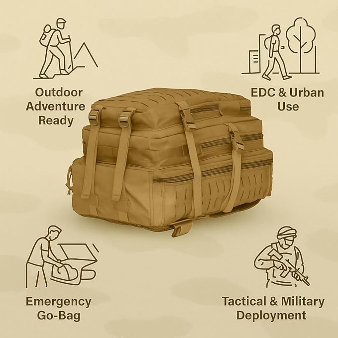 Barska Loaded Gear Large Backpack with MOLLE – Multiple Compartment Bag with Laptop Sleeve for Gear Storage