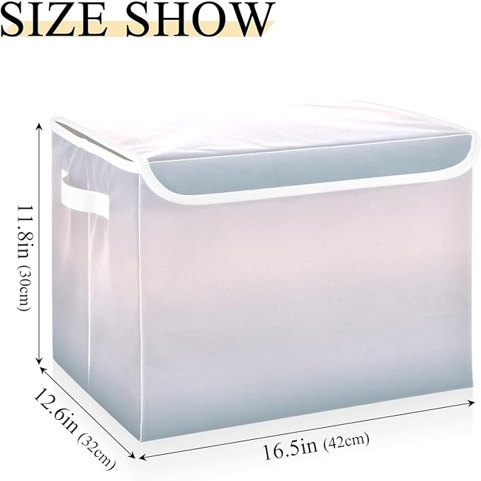 Gradients Storage Container with Lid Foldable Container Store Bags for Clothes for Office Supplies Home Decor