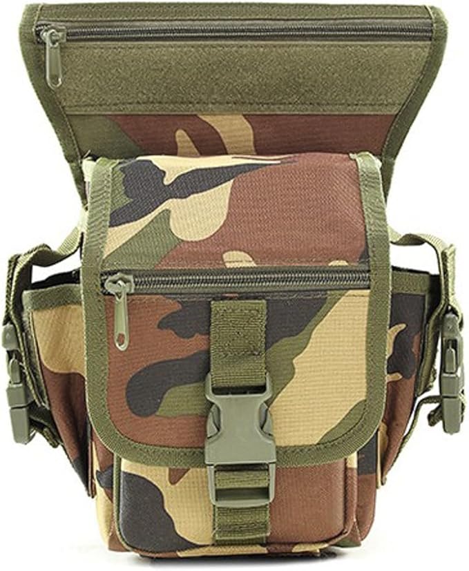 Waterproof Military Tactical Drop Leg Pouch Bag for Men Type B Cross Over Leg Rig Outdoor Bike Cycling Hiking Thigh Bag