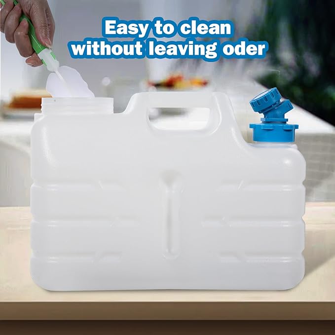 REDCAMP 3 Gallon/11L Portable Water Container with Spigot Camping Water Jug Camping Water Container Water Tank Portable Emergency Water Storage for Camping Car Hiking White 4Pack