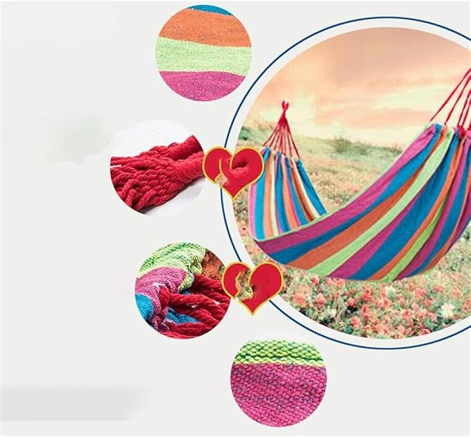 Portable Hammock Portable Hammocks Travel Single Hammock Swing Bed Canvas Camping Hammock for Outdoor Beach Garden Backyard for Backpacking Beach (Color : B)