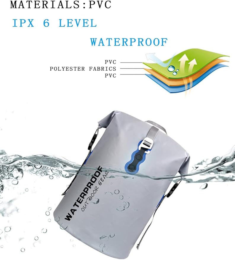 Floating Waterproof Dry Bag 40L Roll Top Sack Keeps Gear Dry for Kayaking Rafting Boating Swimming Camping Hiking Beach Fishing