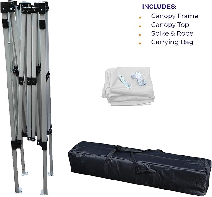 Impact Canopy 283010001 Slant Leg Canopy White-One Sidewall