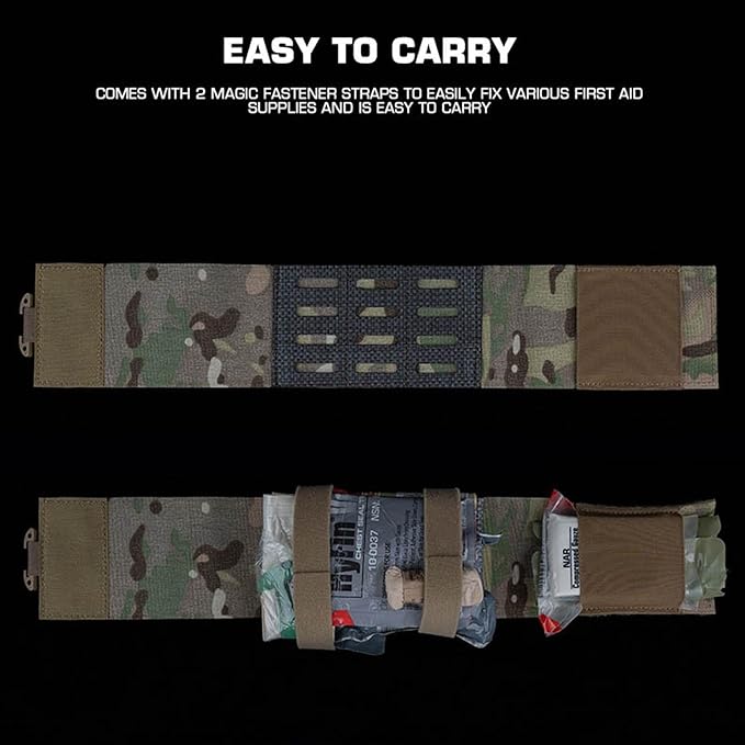 Tactical IFAK Pouch Molle First Aid Belt Bag with Quick-Release Mount Durable Nylon Medical Utility Pack for Outdoor Training