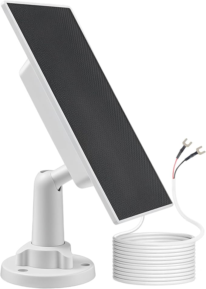 Solar Charger for Ring Doorbell with Built-in Energy Storage – Solar Panel Compatible with Ring Battery Doorbell Plus/Pro and Video Doorbell 3/3 Plus/4 Weatherproof Continuous Charging