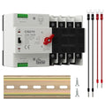 AC220V/240V 100Amp Automatic/Manual Transfer Switch 4P 50/60Hz 4Poles Mini ATS Auto Dual Power Switch Automatic Changeover Fast Transfer for Home Generator Soalr Rv and Lv Power