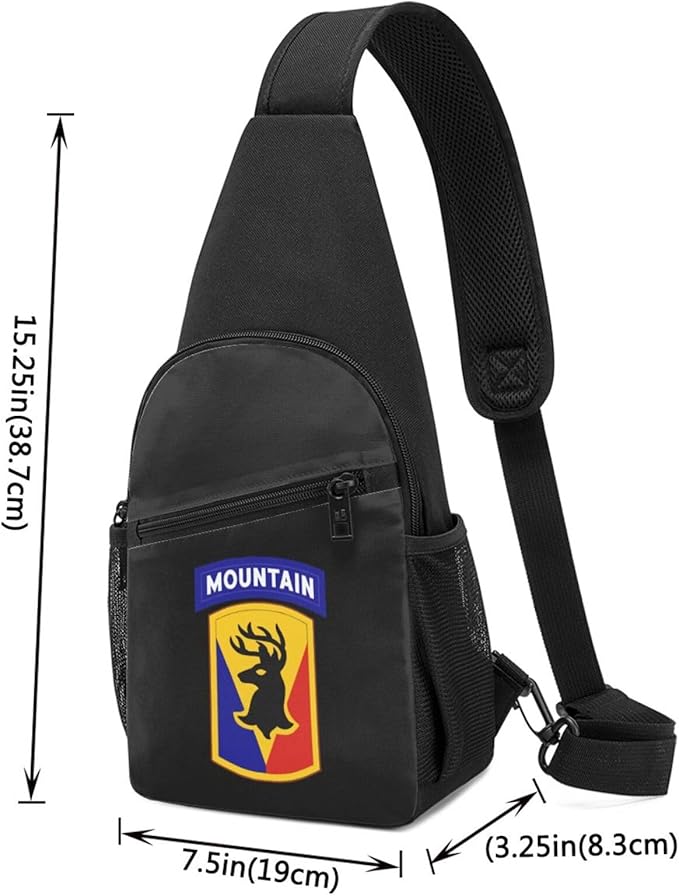 US Army 86th Brigade Combat Team Chest Pack Leisure Shoulder Crossbody Chest Bag