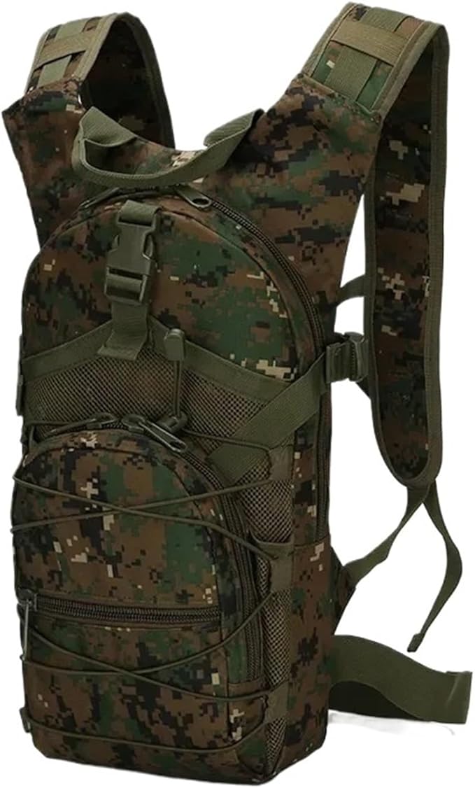 Compatible For 15L Tactical Backpack Hiking Bicycle Backpacks Outdoor Sports Cycling Climbing Camping Bag(Jungle digital)