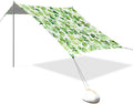 St Patrick's Day Watercolor Clovers Beach Tent Sun Shelter Set UPF50+ UV Protection 10.5 x 9.19 FT Camping Shade Canopy with Sandbags Sand Anchors Carrying Bag and Others