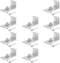 10 Pcs Solar Panel Mounting L BracketThick 5.3mm Aluminum Alloy Support Hardwarefor RV Boat Off Grid Roof Solar Panel Motor Home Roof