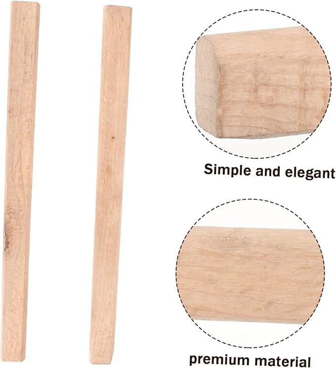 ARTIBETTER 2pcs Broad Wooden Axe Handle Replacement Durable Flat Handle for Chopping and Camping Comfortable Grip Easy Installation Anti-Slip and Shockproof Design