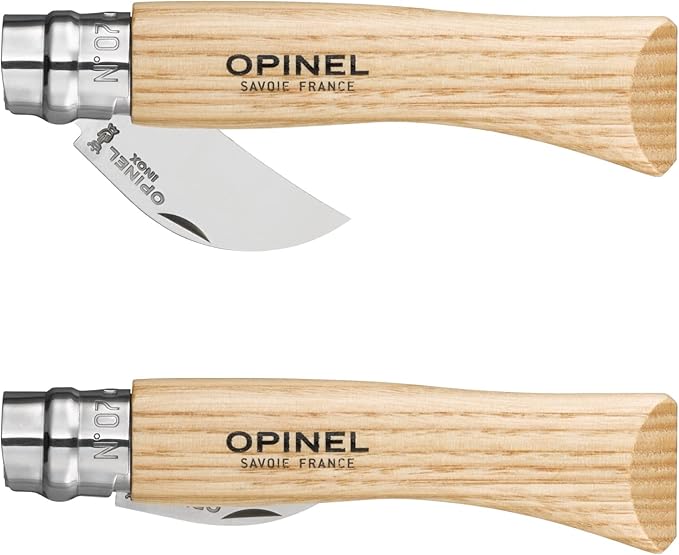OPINEL No.7 Folding Chestnut and Garlic Knife European Chestnut Wood Handle 12C27 Stainless Steel Blade