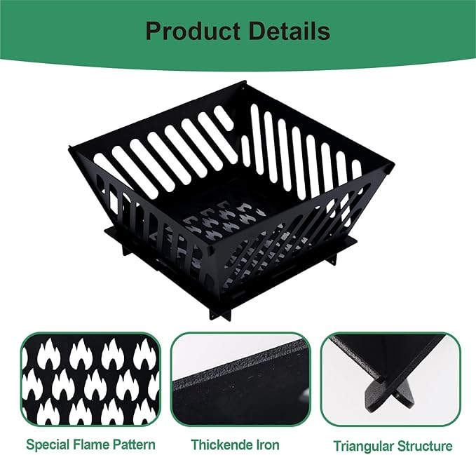 25 inch Portable Fire Pit for Outside Collapsible Plug Fire Pit Suitable for Camping Picnics Courtyards Garden Bonfires and Outdoor Firewood with Storage Bag