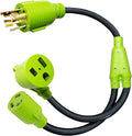 30Amp Generator to Welder Y Splitter Adapter NEMA L14-30P to NEMA 6-50R/6-30R Y Splitter Cord Adapter for 50Amp and 30Amp Welder and Level 2 EV Charger 240V STW 4/10 AWG 2.5FT