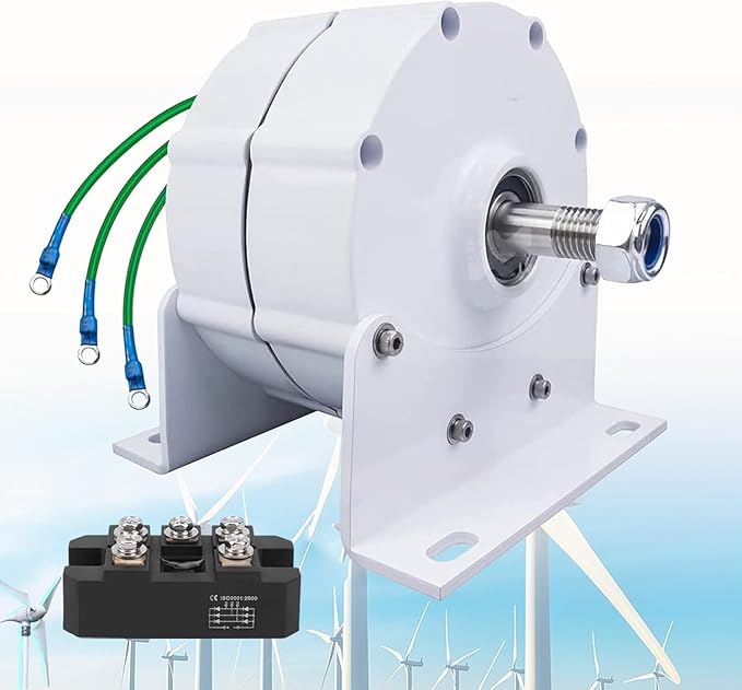 12000W low rpm permanent magnet generator 3 Phase Gearless Permanent Magnet AC Alternator Water Wind Turbine Generator With RectifierWind turbine with rectifier (120 Volts)