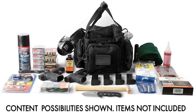 Exos Tactical Range Bag - Medium Size Range Bag for Shooting - Gun Case for Handguns Ammo Storage Tactical Backpack Molle Webbing Free Subdued USA Patch