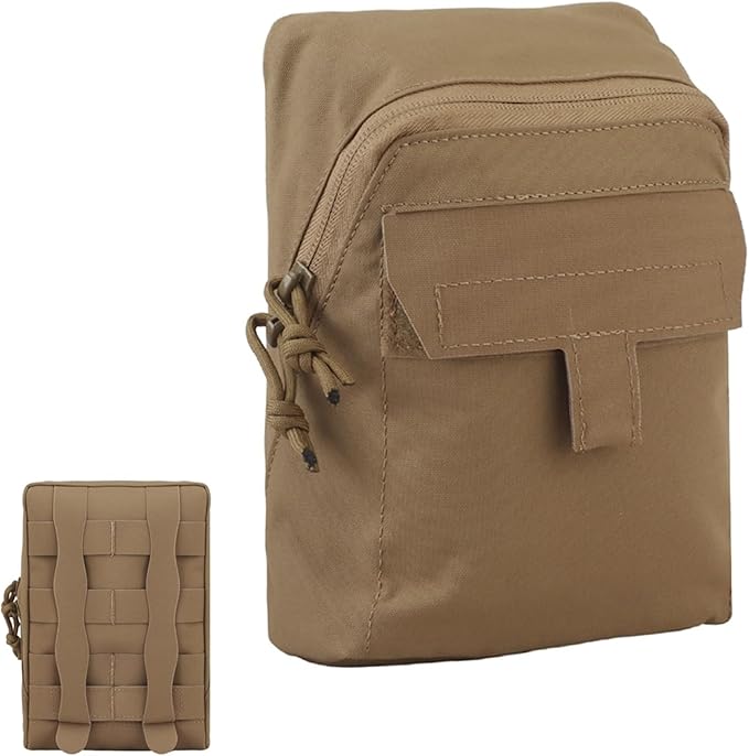 MOLLE GP Tactical Utility Pouch - Multi-Functional Magazine Tool Sundry Storage Abdominal Bag for Airsoft Shooting Vest Belt Hiking Hunting(Coyote Brown)